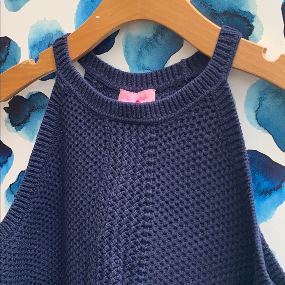 Navy knitted halter top Lilly Pulitzer